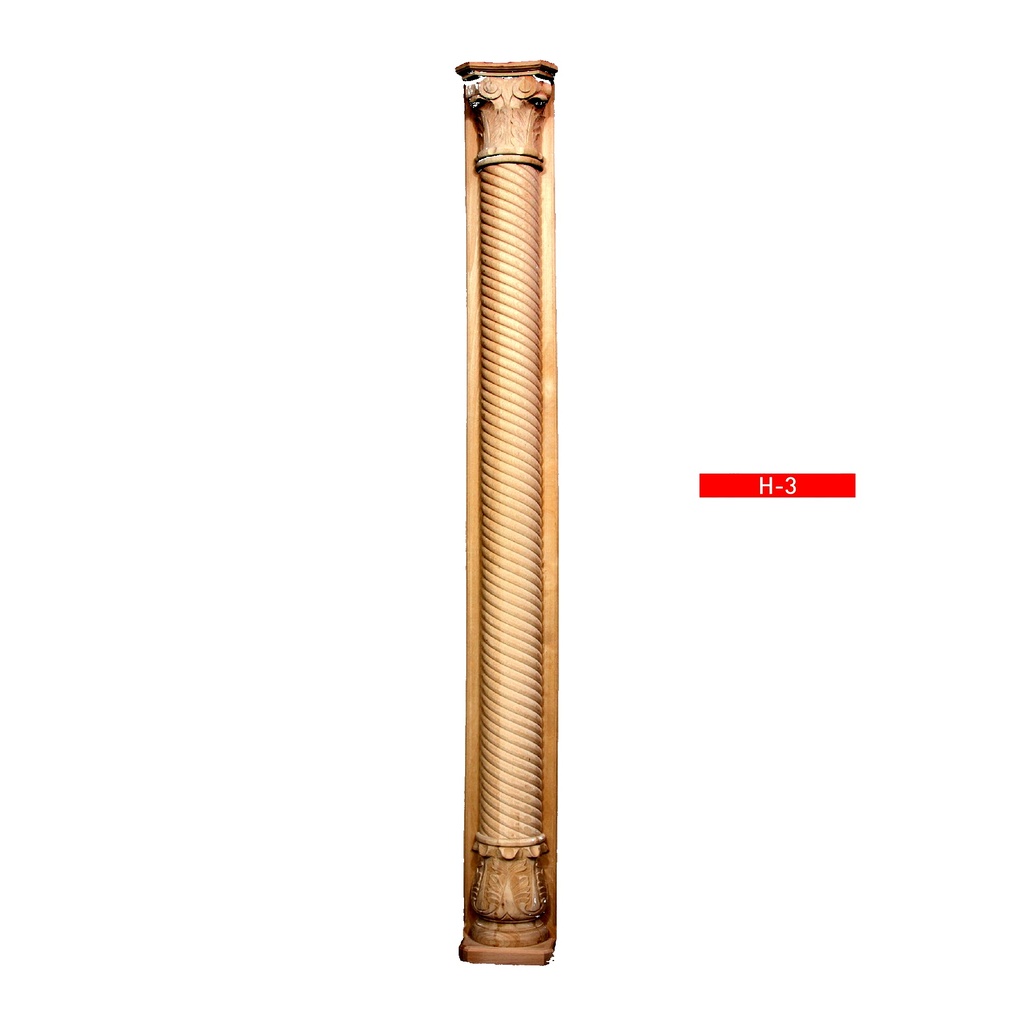 COLOANE DECORATIVE DIN LEMN CU SCULPTURI