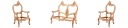 Holz Sofa Skelett mit Skulptur​