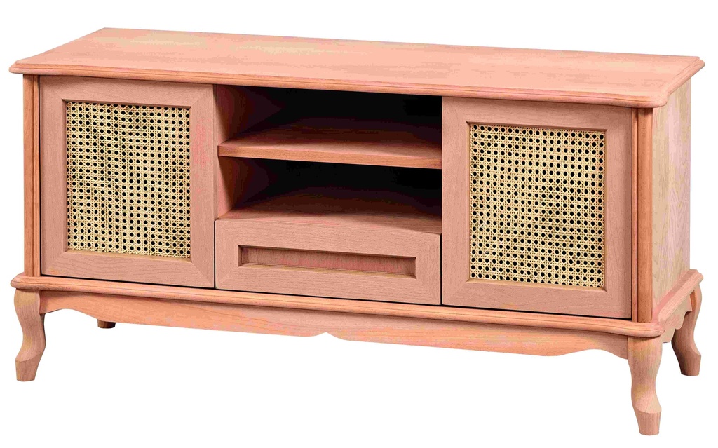 Holz und MDF TV Kommode mit Rattan