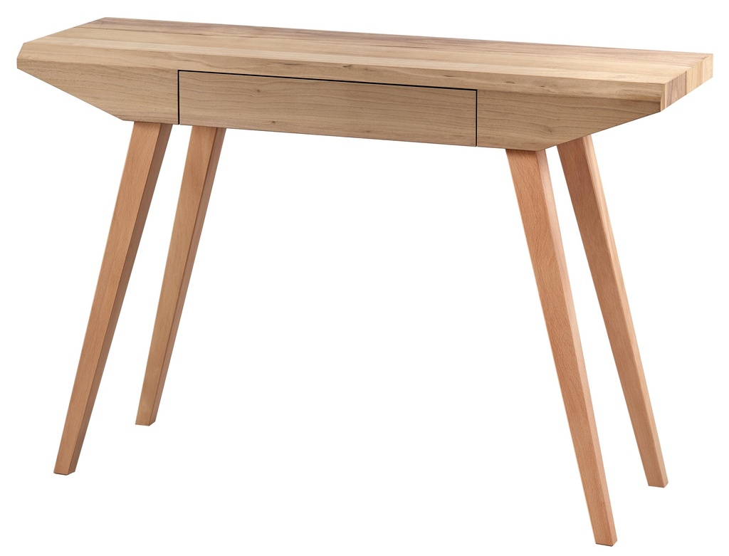 Wooden console with walnut veneer