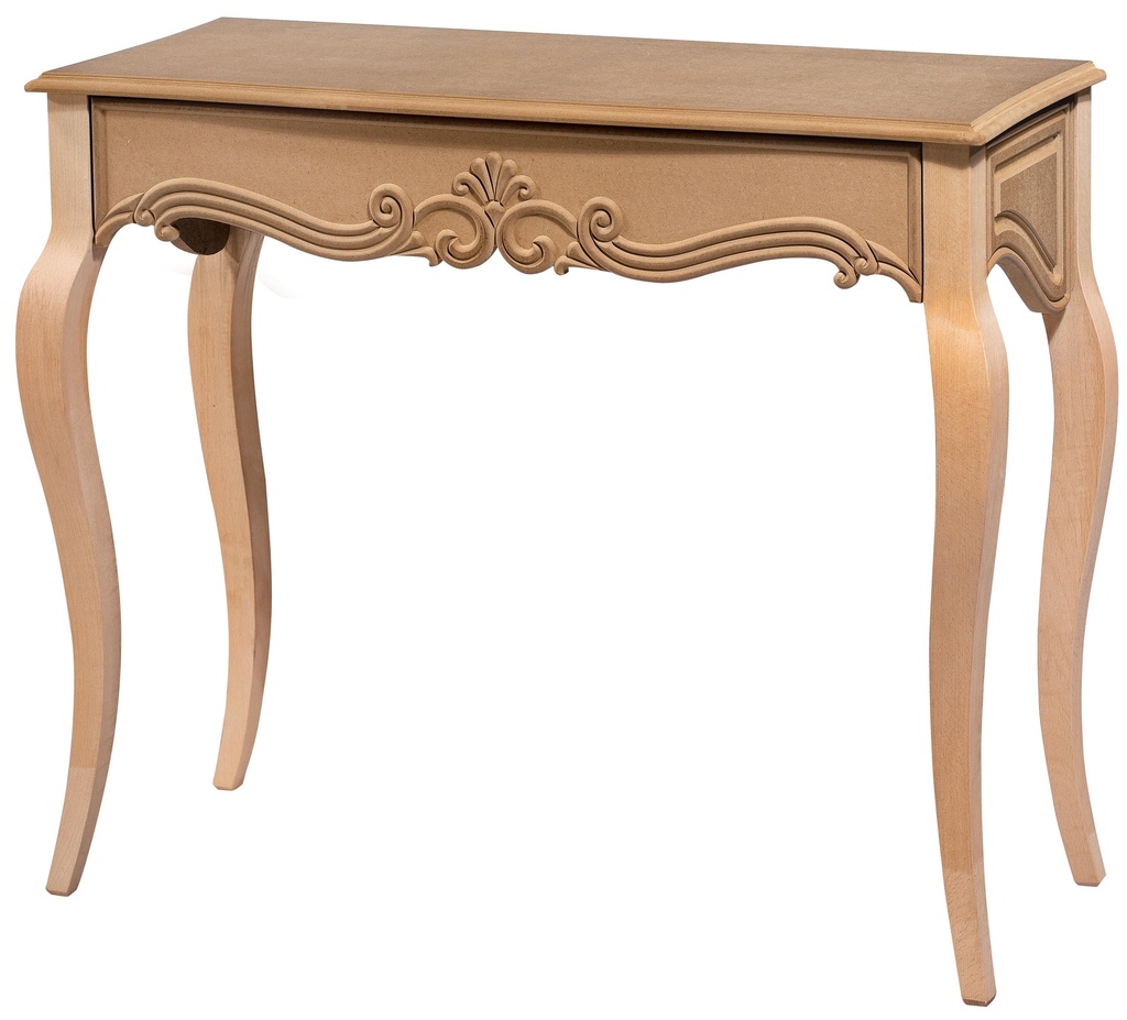 CONSOLA DIN LEMN SI MDF CU SCULPTURA