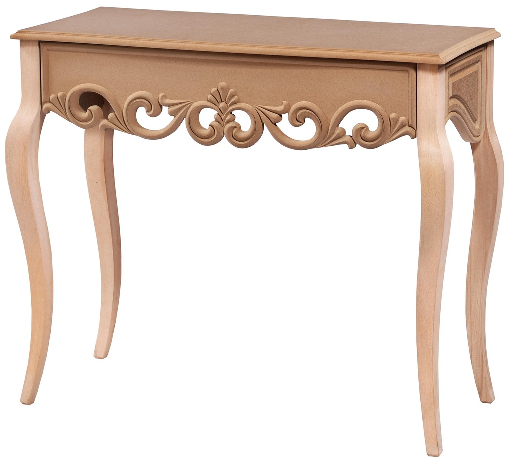 CONSOLA DIN LEMN SI MDF CU SCULPTURA