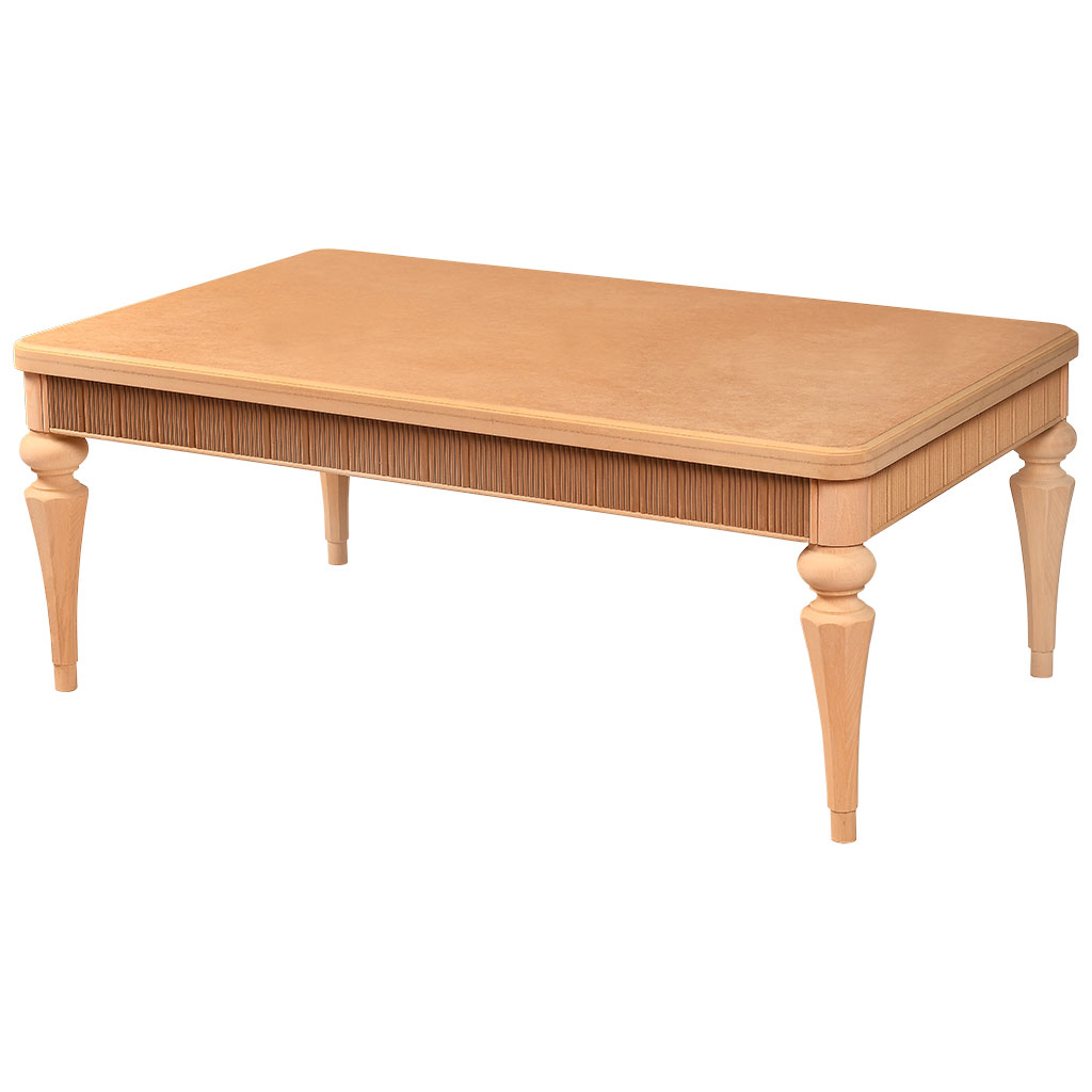 La table basse rectangulaire en bois et le MDF