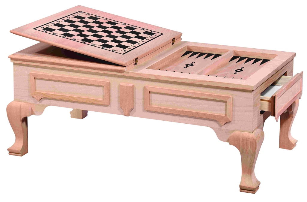 Rechteckiger Schach Tisch aus Holz