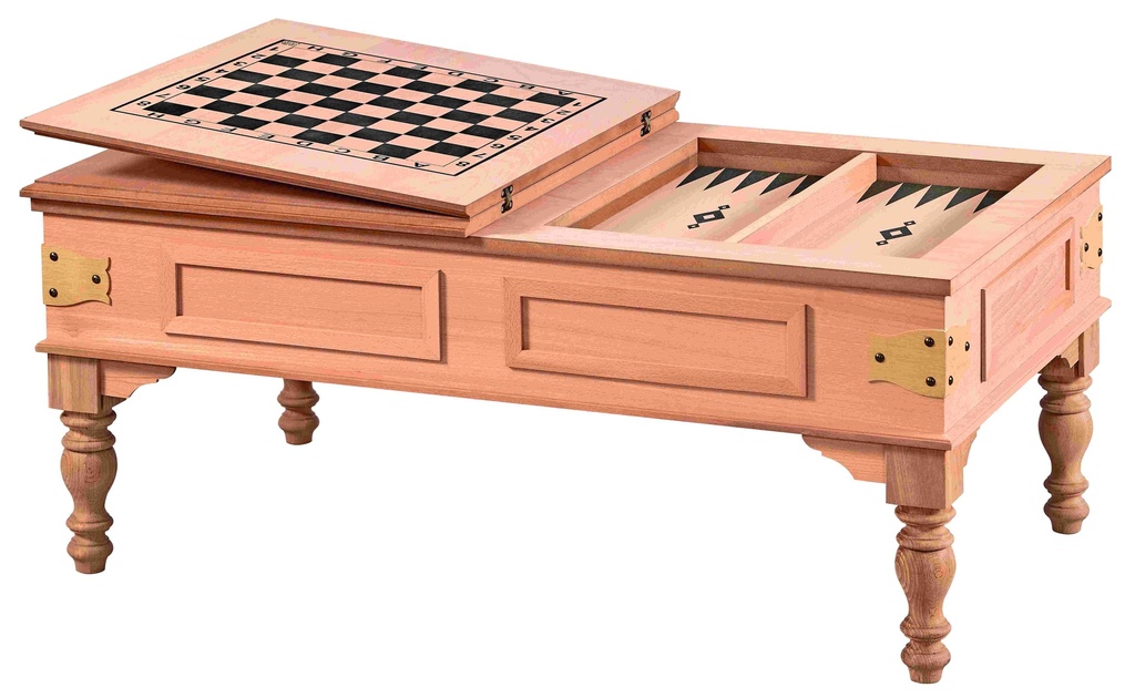 Rechteckiger Schach Tisch aus Holz