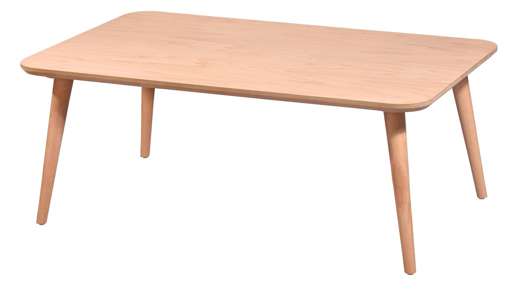 La table basse rectangulaire en bois