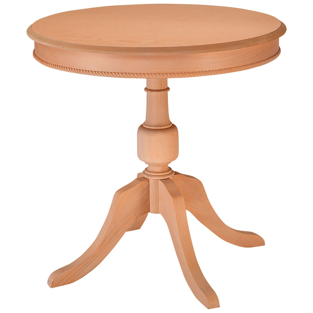 Round wooden table