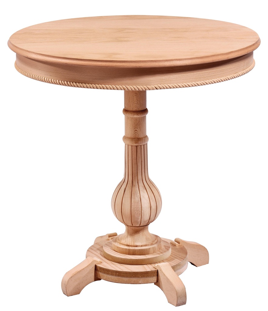 Round wooden table