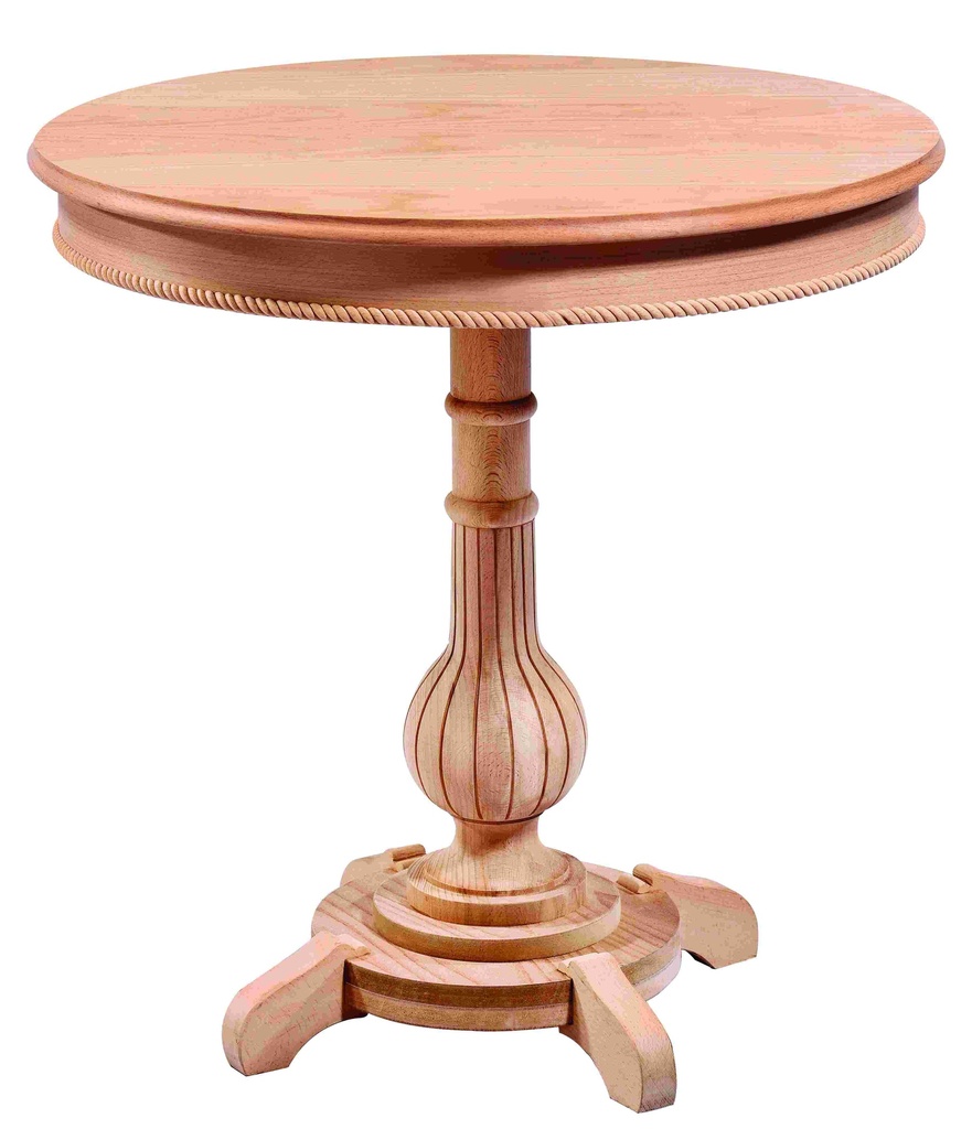 Round wooden table