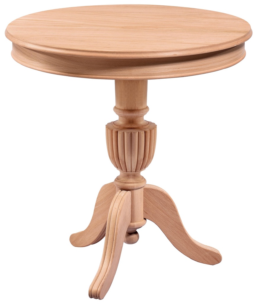 Round wooden table