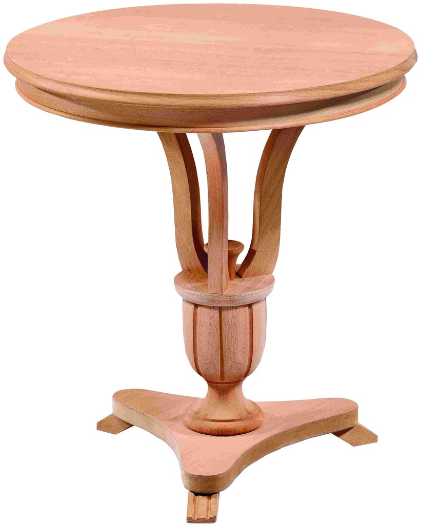 Round wooden table