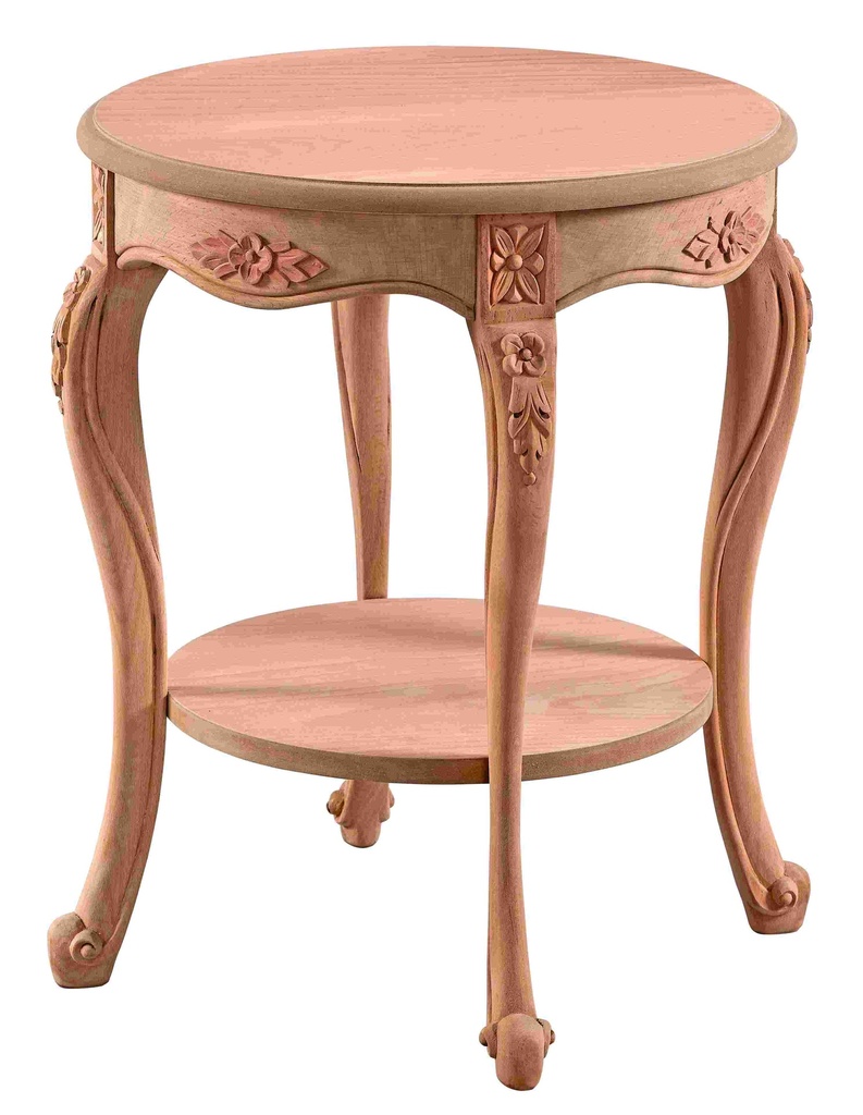 Round wooden table