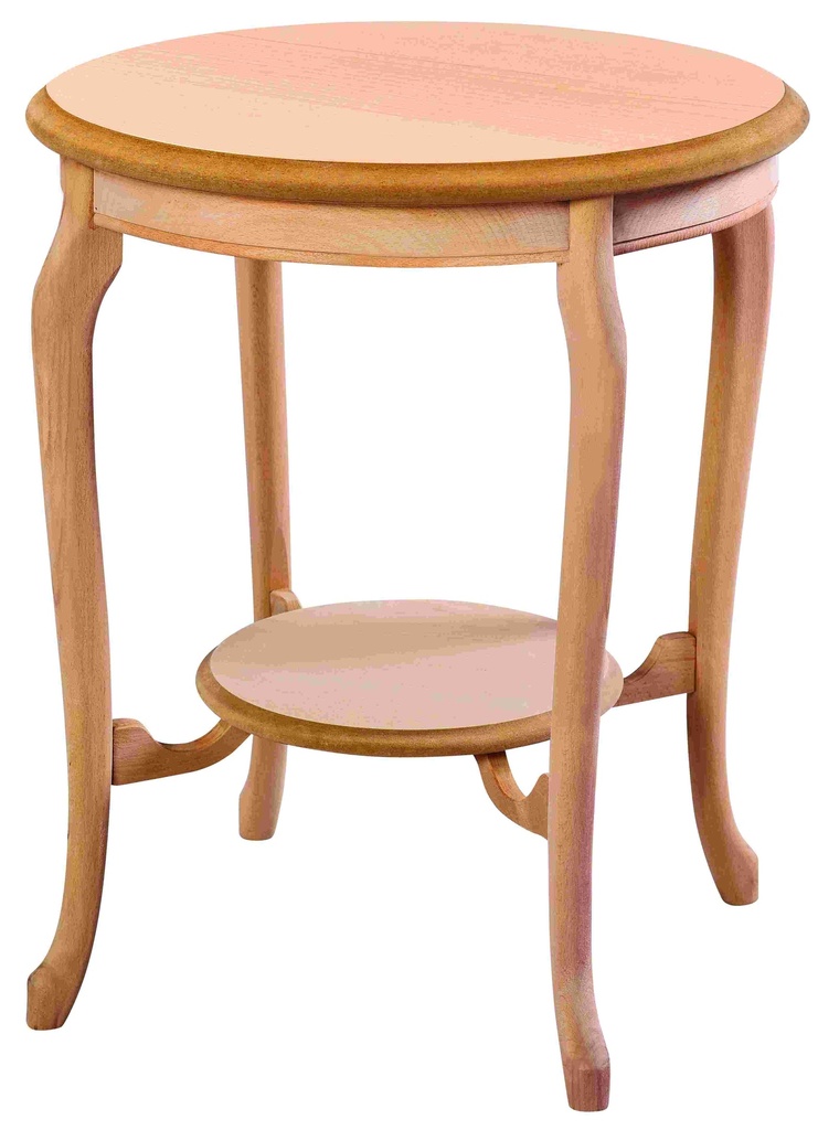 Round wooden table