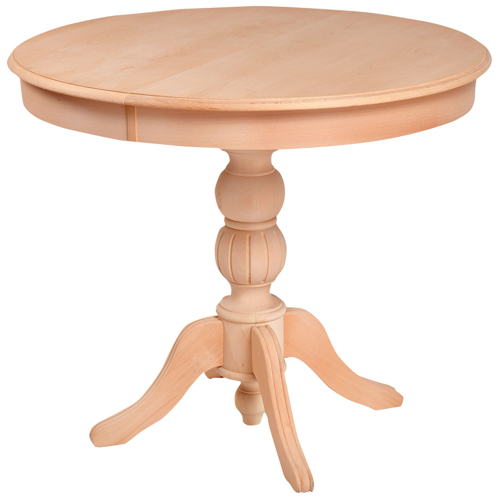 Round table extendable wooden