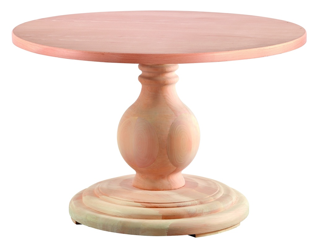 Fester ovaler Tisch aus Holz