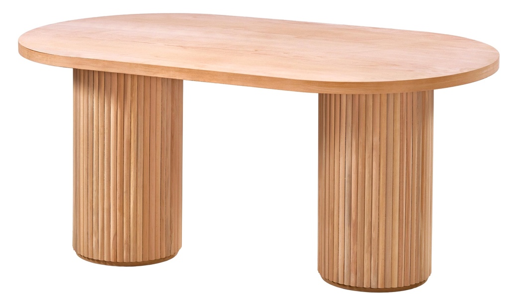 Fester ovaler Tisch aus Holz