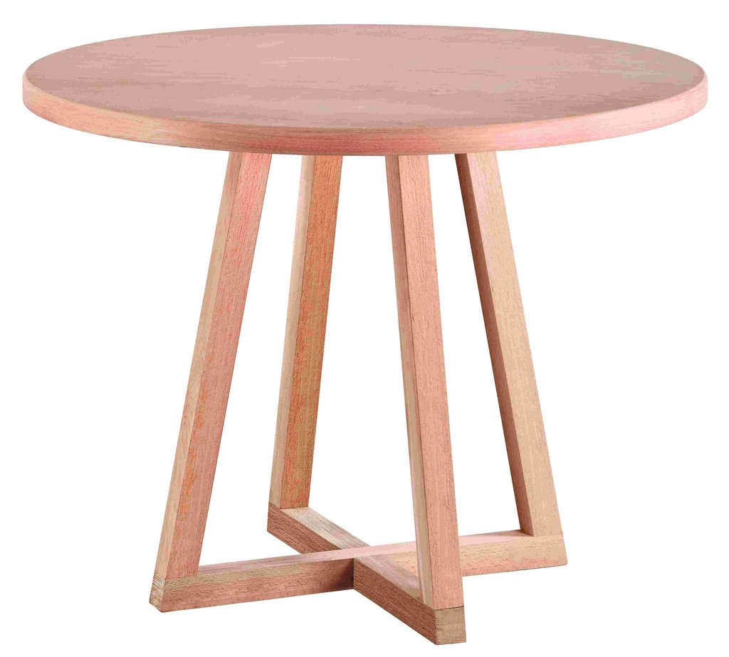 The fixed round table of wood