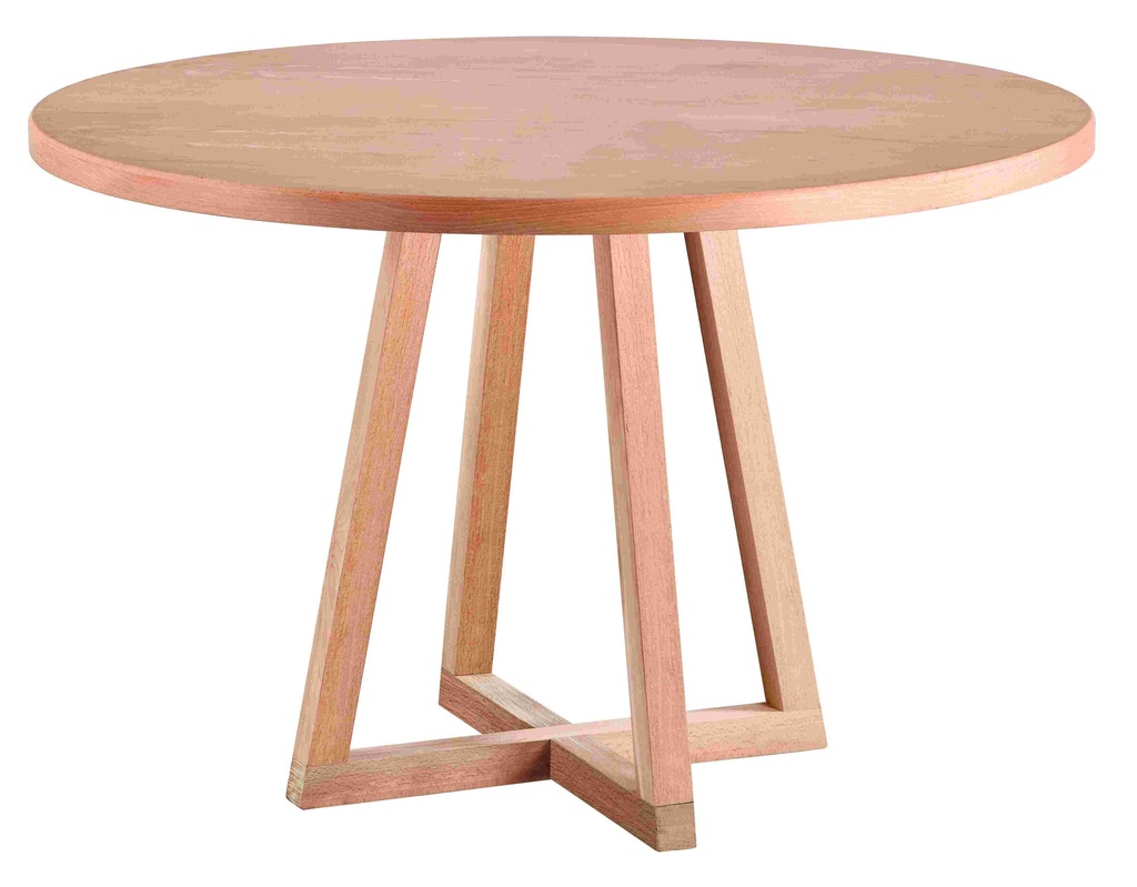 La table ronde fixe du bois