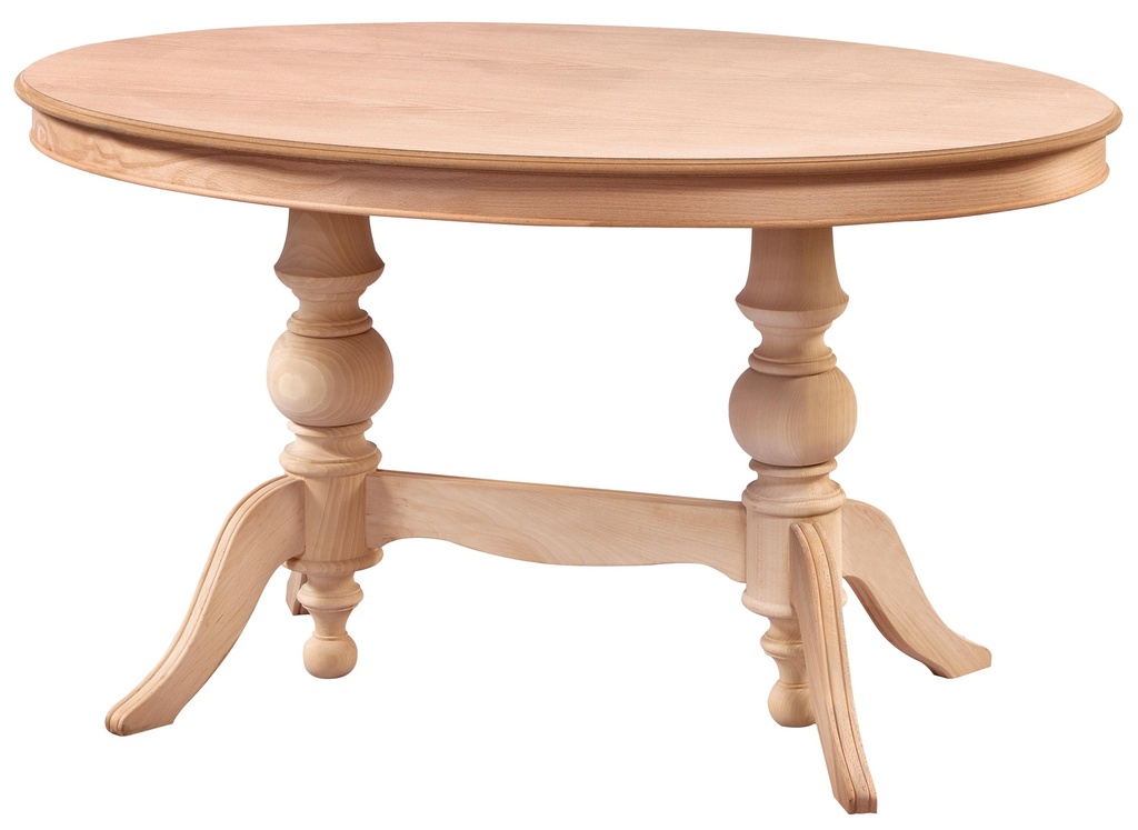 Fester ovaler Tisch aus Holz