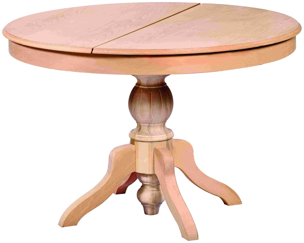 Round table extendable wooden