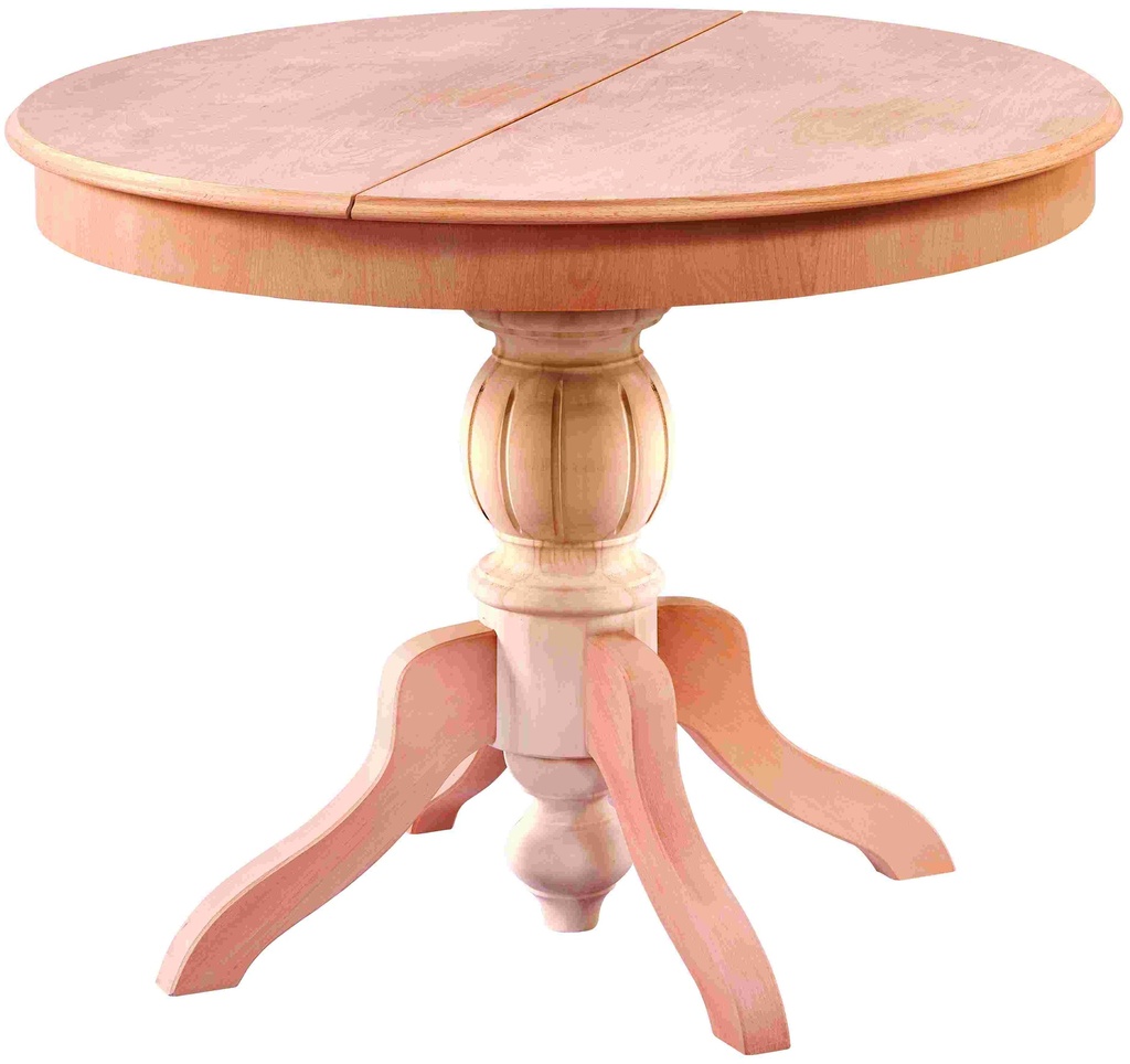 Round table extendable wooden