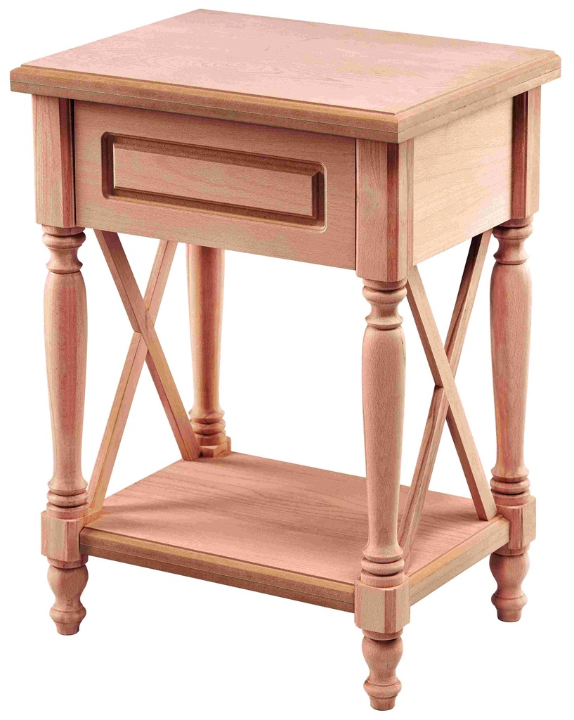 Wooden bedside table