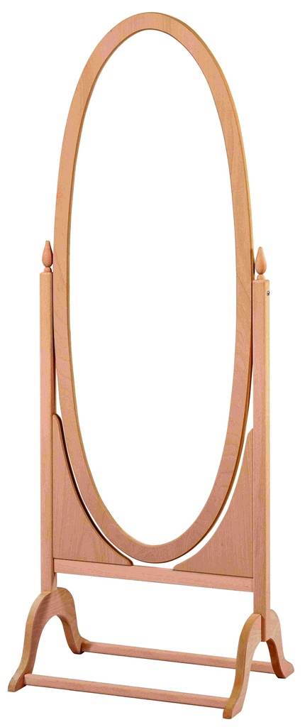 The mirror frame with wooden support