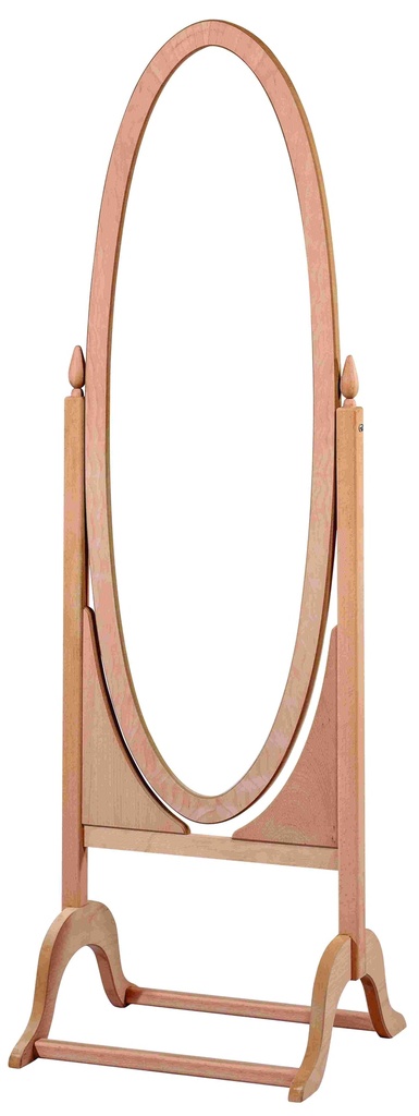 The mirror frame with wooden support