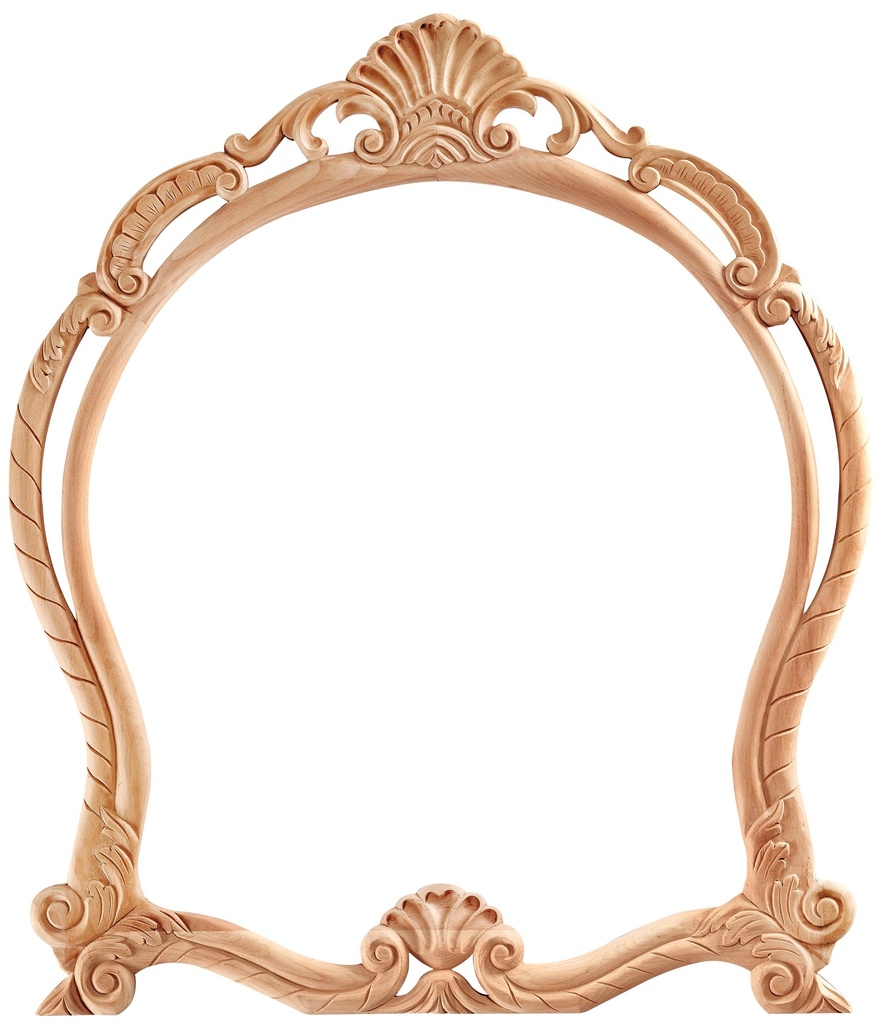 Le cadre du miroir en bois