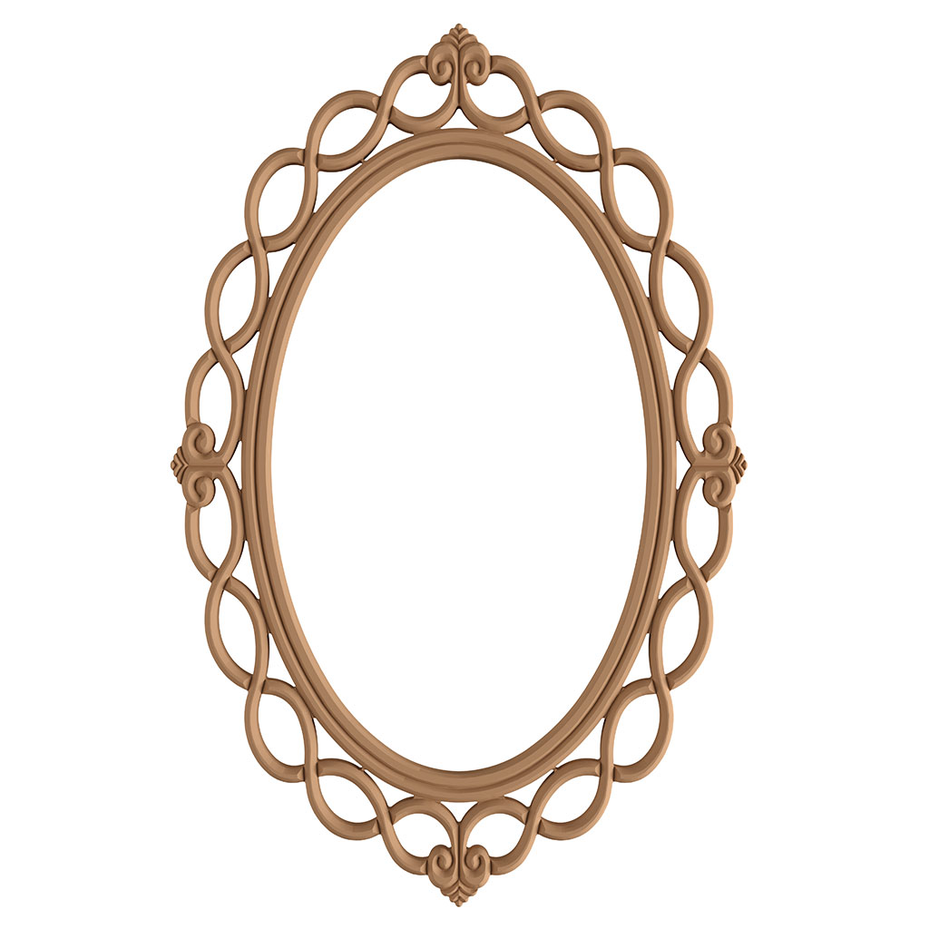 Le cadre miroir ovale en mdf