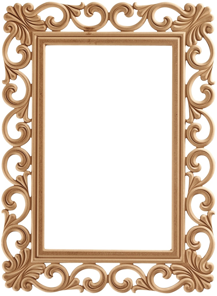 The rectangular mirror frame in MDF
