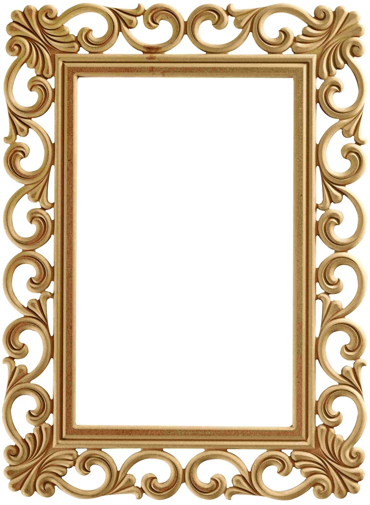 The rectangular mirror frame in MDF
