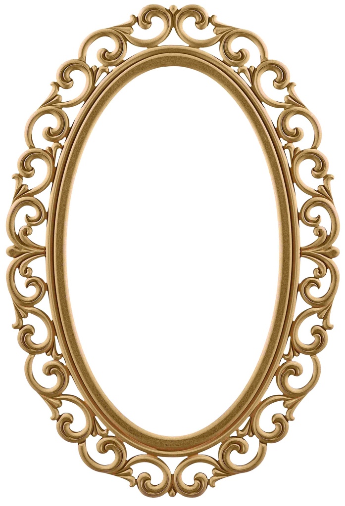 Le cadre miroir ovale en mdf