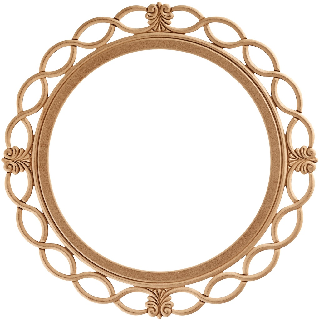 Ovaler Spiegelrahmen aus MDF