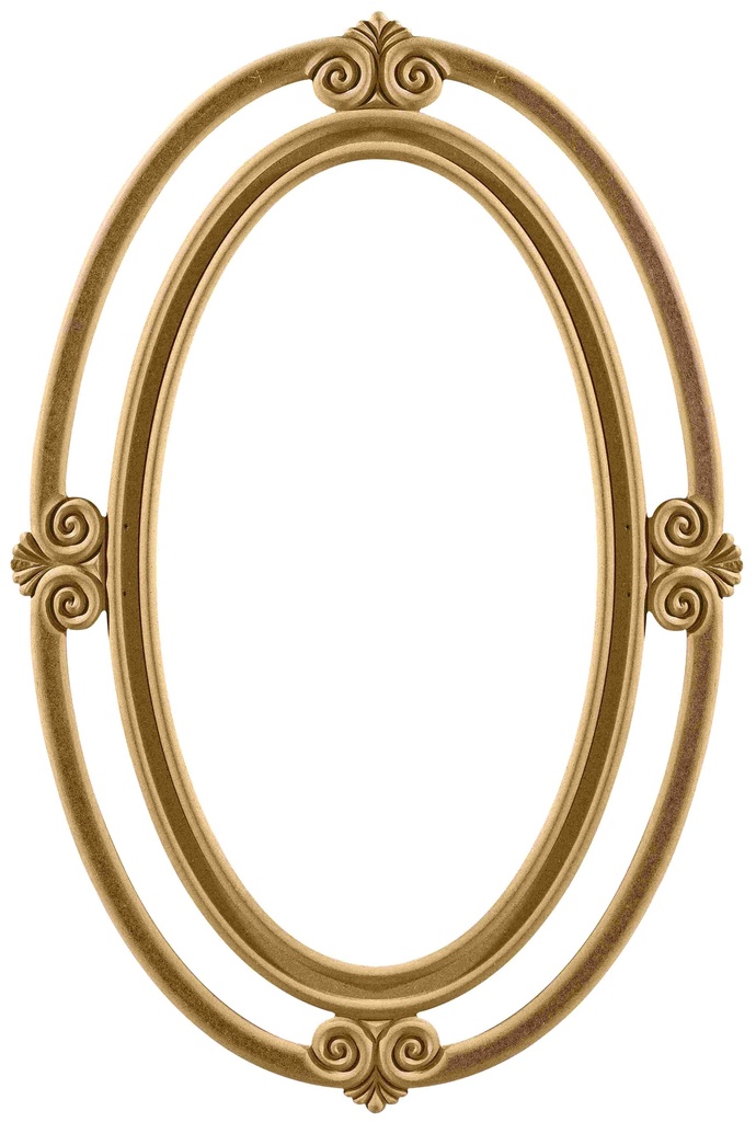 Le cadre miroir ovale en mdf