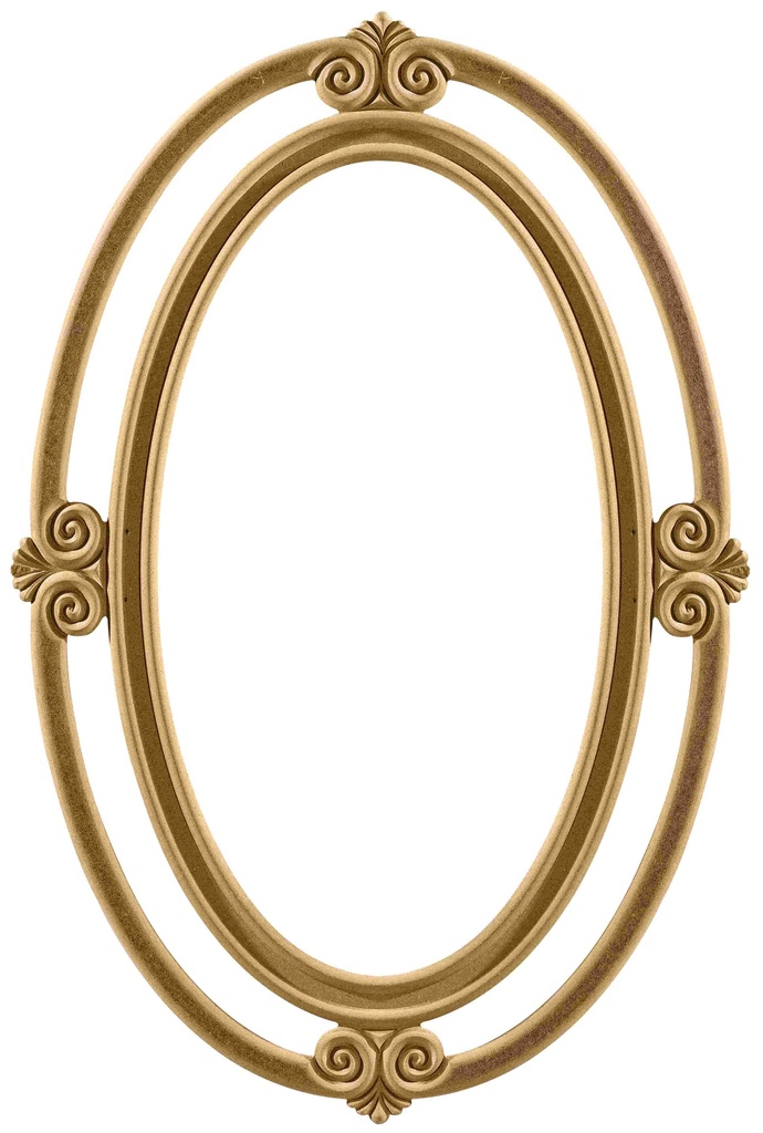 The oval mirror frame in MDF