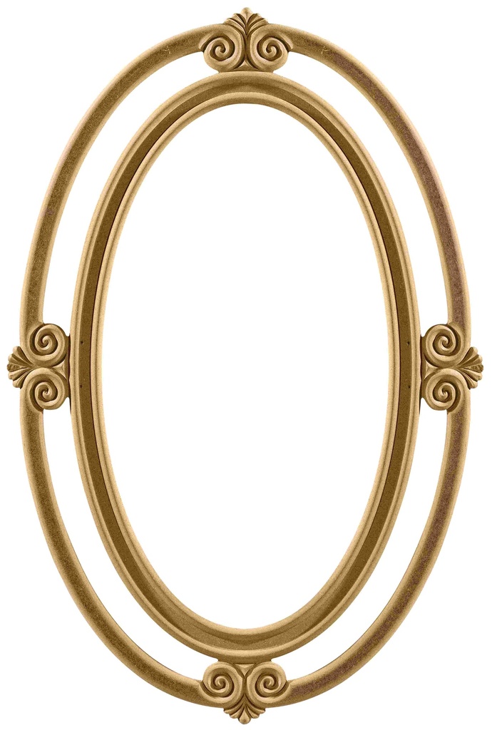 The oval mirror frame in MDF