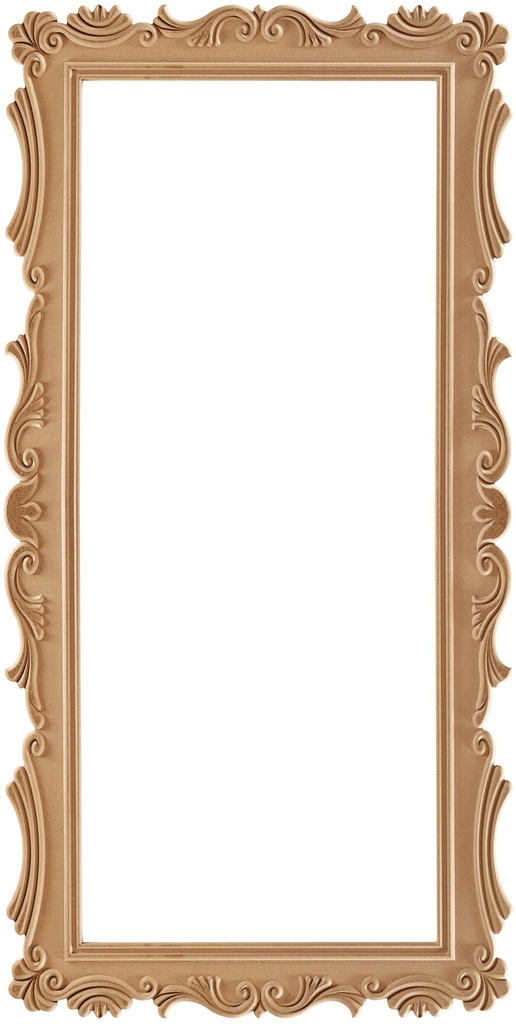 The rectangular mirror frame in MDF