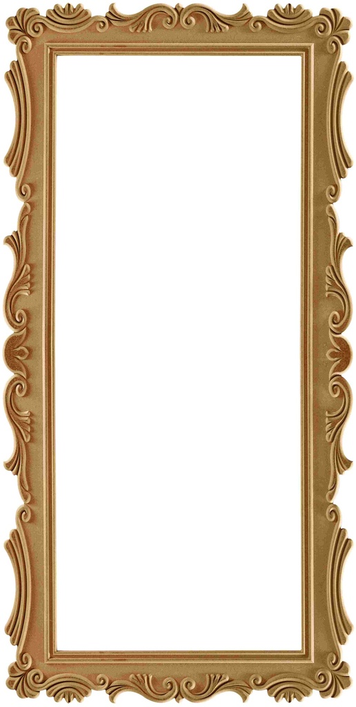 The rectangular mirror frame in MDF