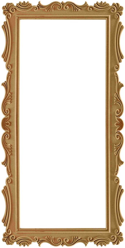 The rectangular mirror frame in MDF