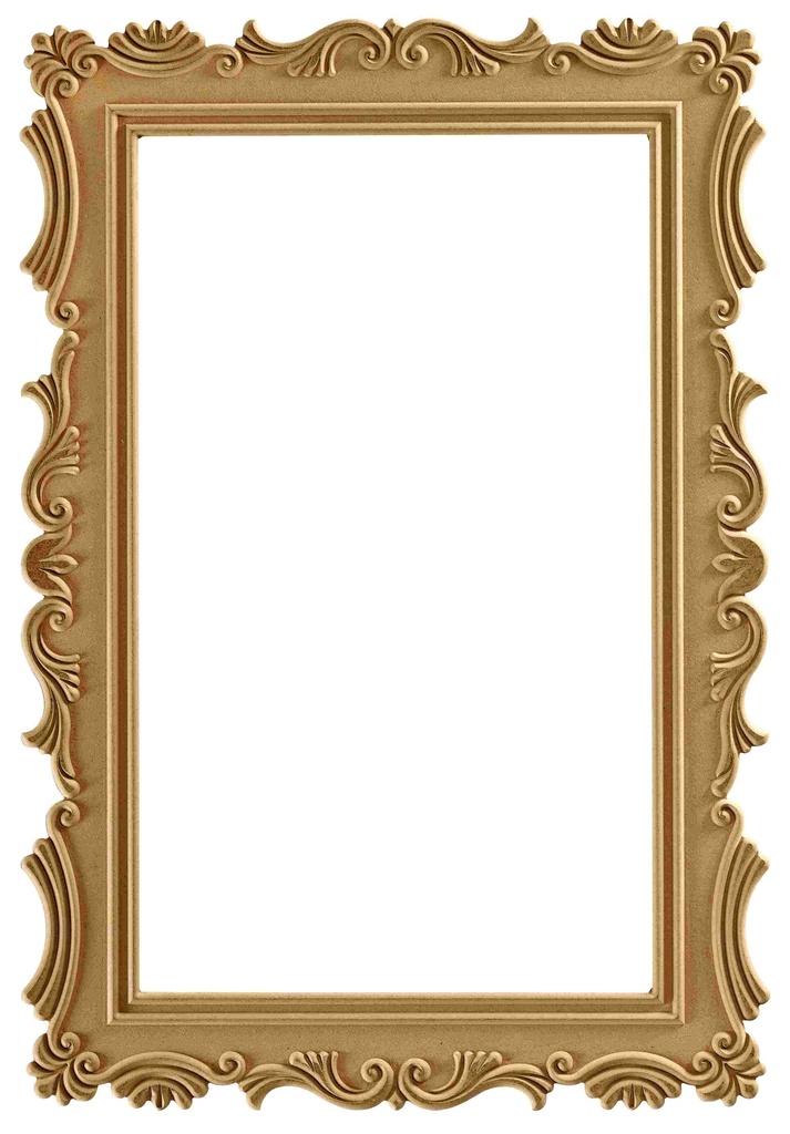 The rectangular mirror frame in MDF