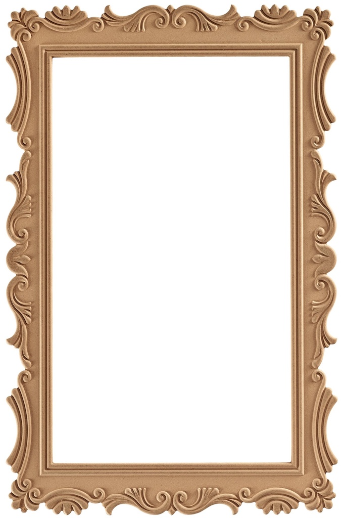 The rectangular mirror frame in MDF