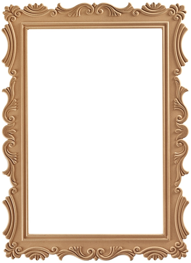 The rectangular mirror frame in MDF