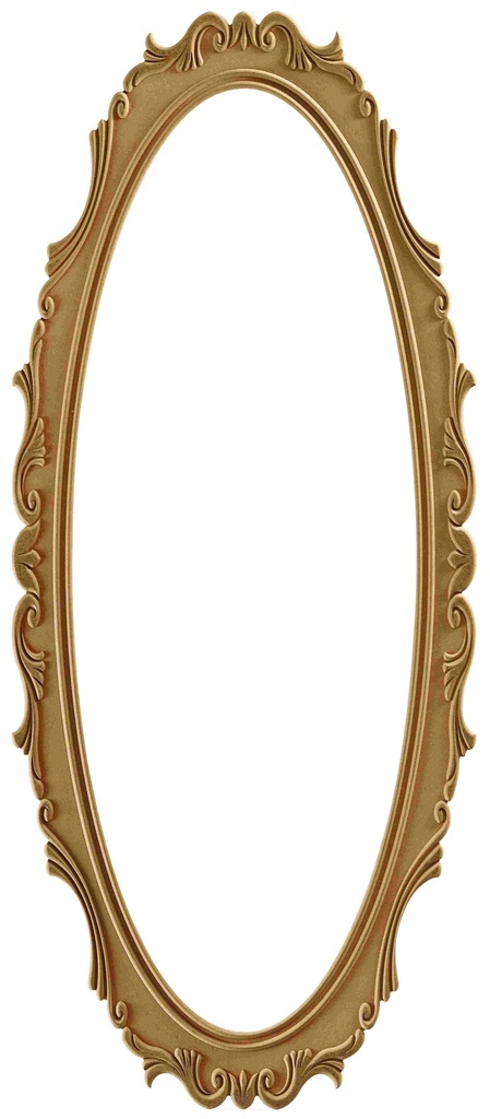 The oval mirror frame in MDF