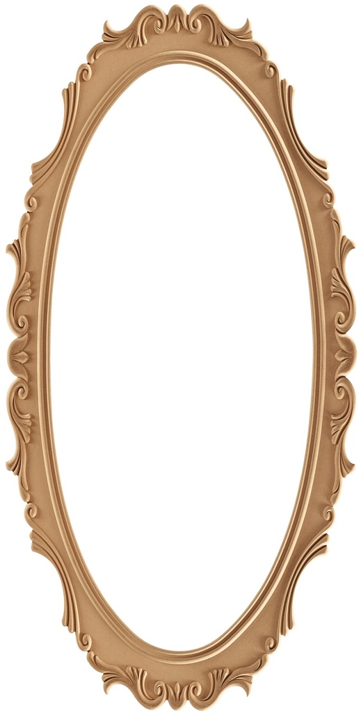 Ovaler Spiegelrahmen aus MDF
