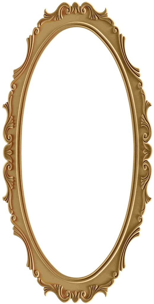 Le cadre miroir ovale en mdf