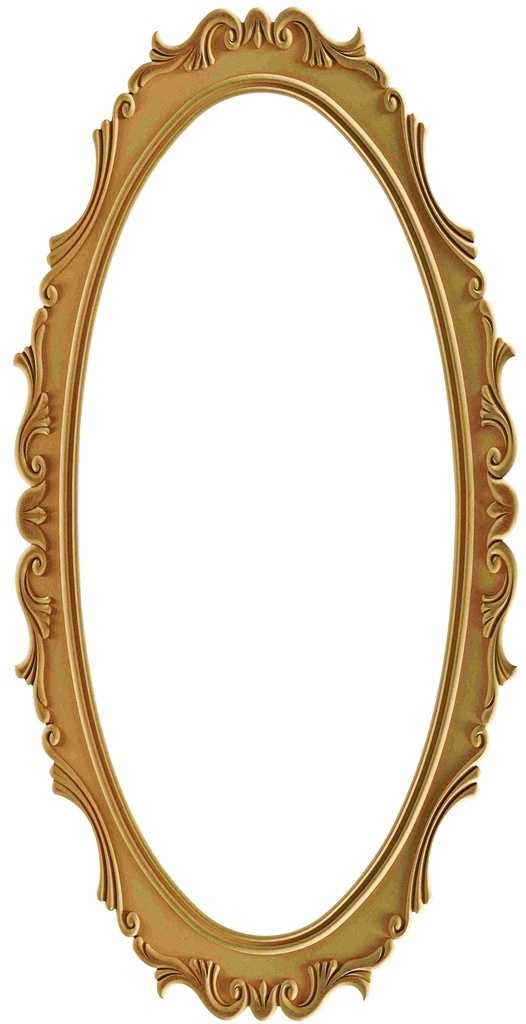 The oval mirror frame in MDF