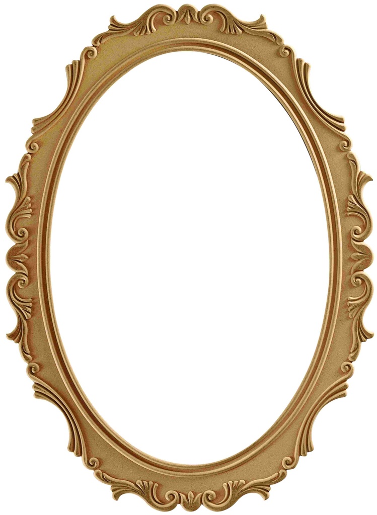 The oval mirror frame in MDF