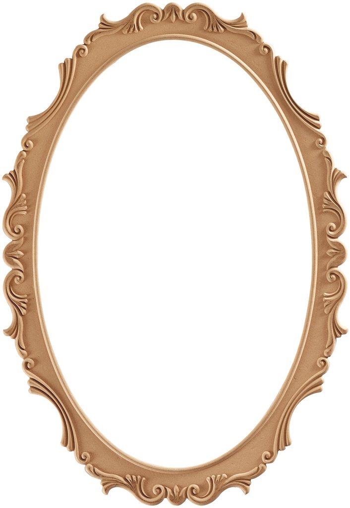 Ovaler Spiegelrahmen aus MDF