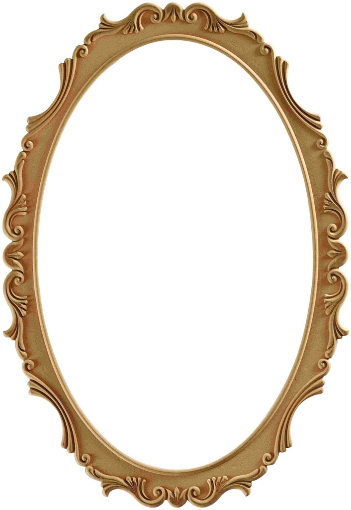 The oval mirror frame in MDF